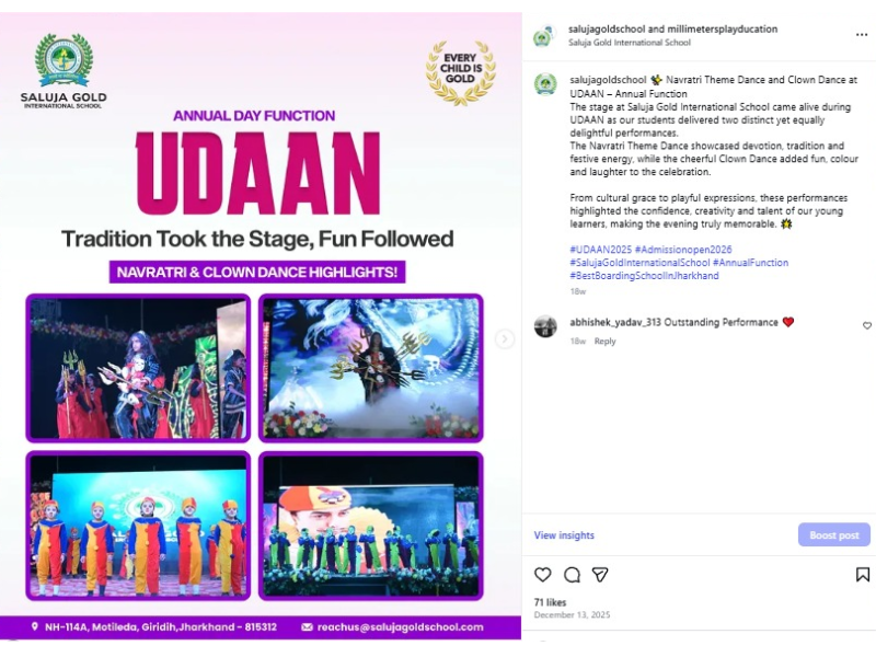 Saluja Gold International School case study